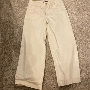 D.jeans cream wide legged jeans
